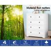 ALFORDSON 5 Chest of Drawers Hamptons Storage Cabinet Dresser Tallboy White