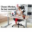 ALFORDSON Gaming Chair Office Executive Racing Footrest Seat PU Leather White