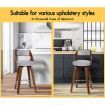 ALFORDSON 2x Wooden Bar Stools Eden Kitchen Barstools Swivel Dining Chair LIGHT GREY