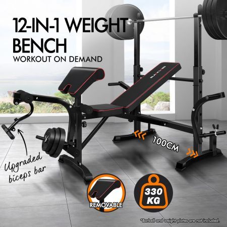 BLACK LORD Weight Bench 12in1 Press Multi-Station Fitness Home Gym Equipment