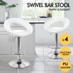 ALFORDSON 4x Bar Stools Ovadia Kitchen Swivel Chair Leather Gas Lift White