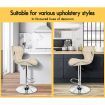 ALFORDSON 4x Bar Stools Luna Kitchen Swivel chair Leather Gas lift BEIGE