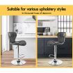 ALFORDSON 4x Bar Stools Luna Kitchen Swivel Chair Leather Gas Lift GREY