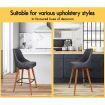 ALFORDSON 4x Wooden Bar Stools Ella Kitchen Dining Chair Swivel DARK GREY