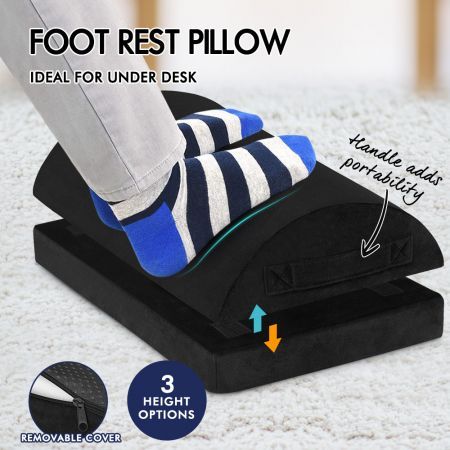 S.E. Foot Rest Stool Foot Pad Foam Pillow Adjustable Office Cushion Under Desk