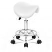 ALFORDSON Salon Stool Saddle Swivel Barber Hair Dress Chair Sierra White