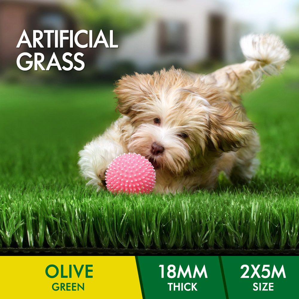 OTANIC Artificial Grass 18mm 2x5m 10 SQM Roll Synthetic Turf Fake Yarn Lawn