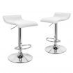 ALFORDSON 2x Bar Stools Saxton Kitchen Swivel Chair Leather Gas Lift WHITE