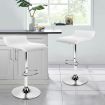 ALFORDSON 2x Bar Stools Saxton Kitchen Swivel Chair Leather Gas Lift WHITE