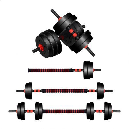 BLACK LORD 40kg Dumbbell Set 4in1 Adjustable Barbell Weight Home Gym Fitness
