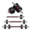 BLACK LORD 40kg Dumbbell Set 4in1 Adjustable Barbell Weight Home Gym Fitness