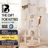 Beastie Cat Tree Scratching Post Scratcher Tower Condo House Furniture Wood 202