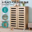 ALFORDSON Shoe Cabinet Organiser Storage Rack Drawer Shelf 21 Pairs Wood