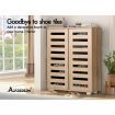 ALFORDSON Shoe Cabinet Organiser Storage Rack Drawer Shelf 21 Pairs Wood