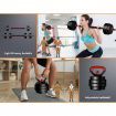 BLACK LORD 40kg Dumbbell Set 7in1 Adjustable Barbell Kettlebell Home Gym Fitness