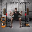 BLACK LORD 2x Squat Rack Adjustable Lifting Barbell Stand Fitness Weight Bench Gym