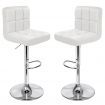 ALFORDSON 2x Bar Stools Ralph Kitchen Swivel Chair Leather Gas Lift WHITE