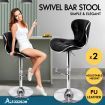 ALFORDSON Bar Stools Ralph Kitchen Swivel Chair Gas Lift Leather x2