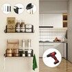 Magnetic Spice Rack for Refrigerator,Magnetic Spice Rack Organizer with Super Strong Magnetic,Magnetic Shelf Metal Kitchen Organization Spice and Seasoning Organizer (Black,4 Pack)