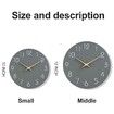 Wall Clock,Silent Non-Ticking 10 Inch Wall Clocks Battery Operated,Modern Style Wooden Clock Decorative for Kitchen,Home,Bedrooms,Office (10Inch Grey)