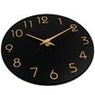 Wall Clock,Silent Non-Ticking 10 Inch Wall Clocks Battery Operated,Modern Style Wooden Clock Decorative for Kitchen,Home,Bedrooms,Office (10Inch Black)