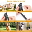 2 in 1 Pet Dog Electric Fence System Rechargeable Waterproof Receiver Adjustable Dog Training Collar Electric Fence Containment System For Two Dog Color Gold