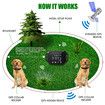 GPS Wireless Dog Fence Outdoor Help Training Behavior Aids Pet Fencing Device Dog Bark Collar Electric Shock 1000m Range Color White