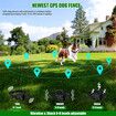 GPS Wireless Dog Fence Outdoor Help Training Behavior Aids Pet Fencing Device Dog Bark Collar Electric Shock 1000m Range Color White