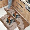 Rooster Kitchen Rugs Set Non Slip Washable Kitchen Floor Rug and Mat Rooster Chicken Theme Kitchen Mat for Farmhouse Style Floor Decor 43*120cm