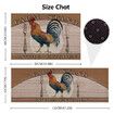 Rooster Kitchen Rugs Set Non Slip Washable Kitchen Floor Rug and Mat Rooster Chicken Theme Kitchen Mat for Farmhouse Style Floor Decor 43*120cm