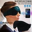 3D Sleep Mask, BT Wireless Connection Music Head-mounted Sleep Eye Mask, Heavy Bass Headphone Stereo Speaker Blackout Light Soft Unisex Sleep Eye Mask