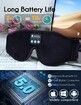 3D Sleep Mask, BT Wireless Connection Music Head-mounted Sleep Eye Mask, Heavy Bass Headphone Stereo Speaker Blackout Light Soft Unisex Sleep Eye Mask