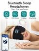 3D Sleep Mask, BT Wireless Connection Music Head-mounted Sleep Eye Mask, Heavy Bass Headphone Stereo Speaker Blackout Light Soft Unisex Sleep Eye Mask