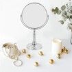 10X Megnifigation Tabletop Vanity Mirror Metal Rotating Mirror for Desk Dresser Beauty Cosmetic