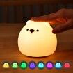 7-Color Dimmable Night Light, Bedside Lamp, Night Light for Baby Shower, USB Rechargeable