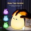 7-Color Dimmable Night Light, Bedside Lamp, Night Light for Baby Shower, USB Rechargeable