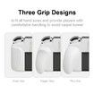 NeoGrip: an Ergonomic Grip Hard Shell with Replaceable Grips [to fit All Hands Sizes] for Nintendo Switch OLED and Regular Model (White)