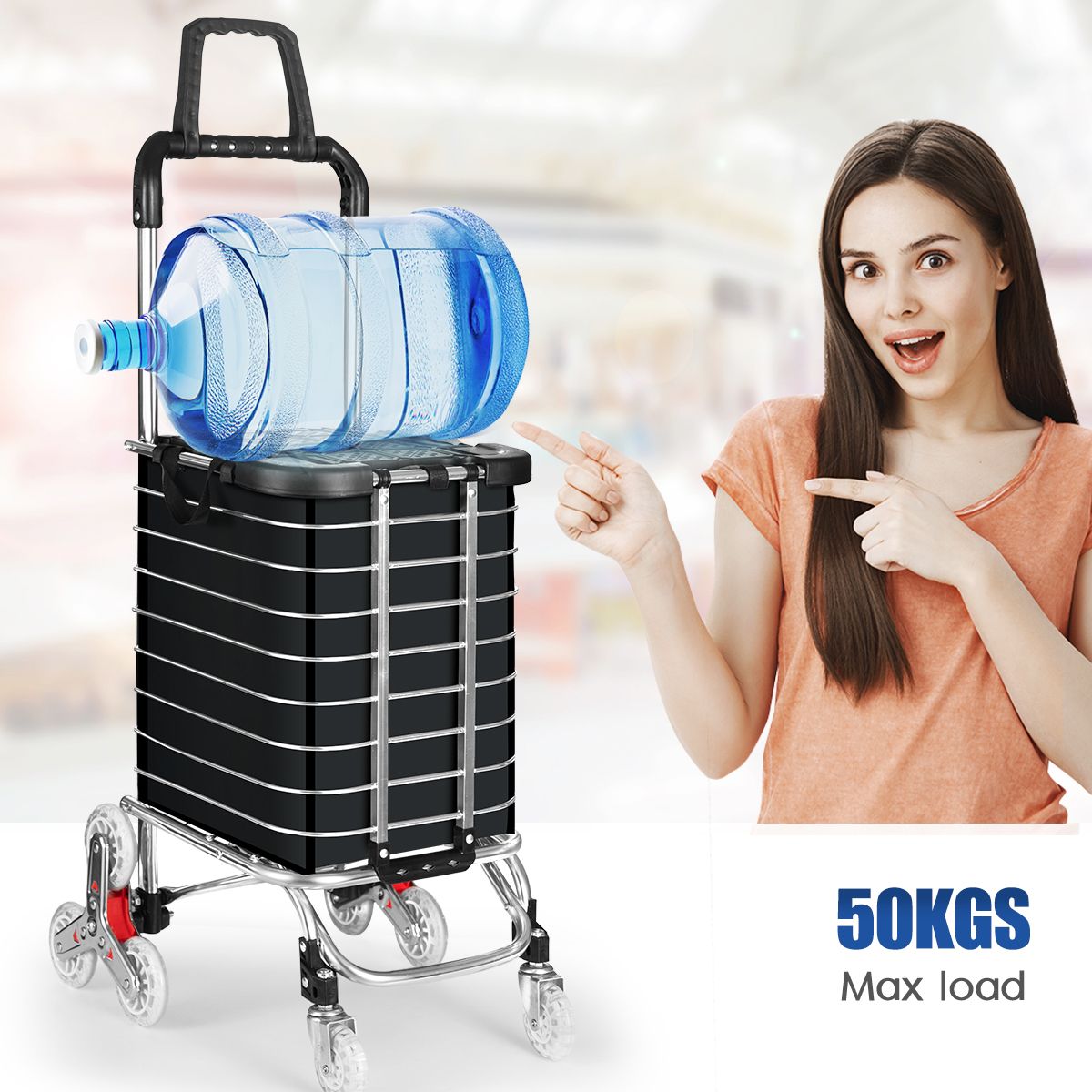 Shopping Cart Trolley Trolly Wheeled Bag Grocery Storage Foldable