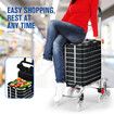 Shopping Cart Trolley Trolly Wheeled Bag Grocery Storage Foldable Market Utility Granny Stair Climbing Wheels Aluminium 50kg