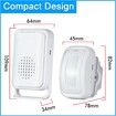 Motion Sensor Doorbell for Business Store Entry Alert Welcome Buzzer Monitor Alarm (2 Sensor and 1 Receiver)