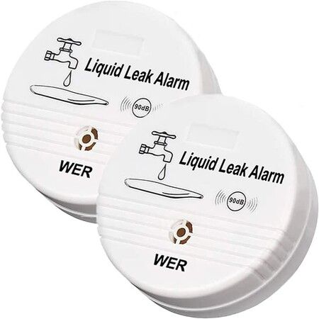 Water Leak Alarm, Leak Alert Water Detector for Home Use(Shipped Without Battery) 2 Pack