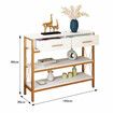 Modern Console Table TV Cabinet Hall Entryway Bar Side Sofa Narrow Long Storage Shelves Drawers Wooden Accent 100x30x80cm