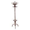 Wooden Coat Rack Stand 12 Hooks Freestanding Hall Tree Hanger Organiser for Clothes Hat Jacket Umbrella Walnut Brown