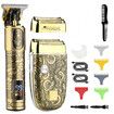 T Blade Hair Trimmers for Family Foil Shaver Trimmer Set Man Professional Cordless Barbers Clippers Set-Bronze