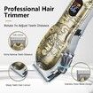 Hair Clippers for Man T-Blade Trimmer Nose Hair Trimmer Set Cordless Barber Clippers Cutting Beard LCD Display-Bronze