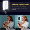 60 LED High Power Rechargeable Clip Fill Video Light with Adjusted 3 Light Modes for Phone Laptop Makeup Vlog