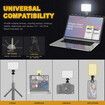 60 LED High Power Rechargeable Clip Fill Video Light with Adjusted 3 Light Modes for Phone Laptop Makeup Vlog