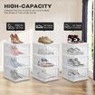 12 Tier Shoe Boxes Organiser Storage Shoebox Containers Clear Plastic Display Case Sneaker Bins Holder Stackable Folding