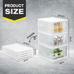 12 Tier Shoe Boxes Organiser Storage Shoebox Containers Clear Plastic Display Case Sneaker Bins Holder Stackable Folding