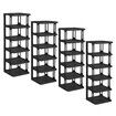 Shoe Storage Rack Shelf Organiser Stand 24 Tier Vertical Plastic Holder Tower Display Unit Sneaker Organizer Stackable